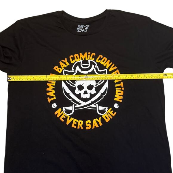 Fan X Tampa Bay Comic Convention Never Say Die Goonies Pirate Shirt Size XL NWOT - Picture 2 of 3